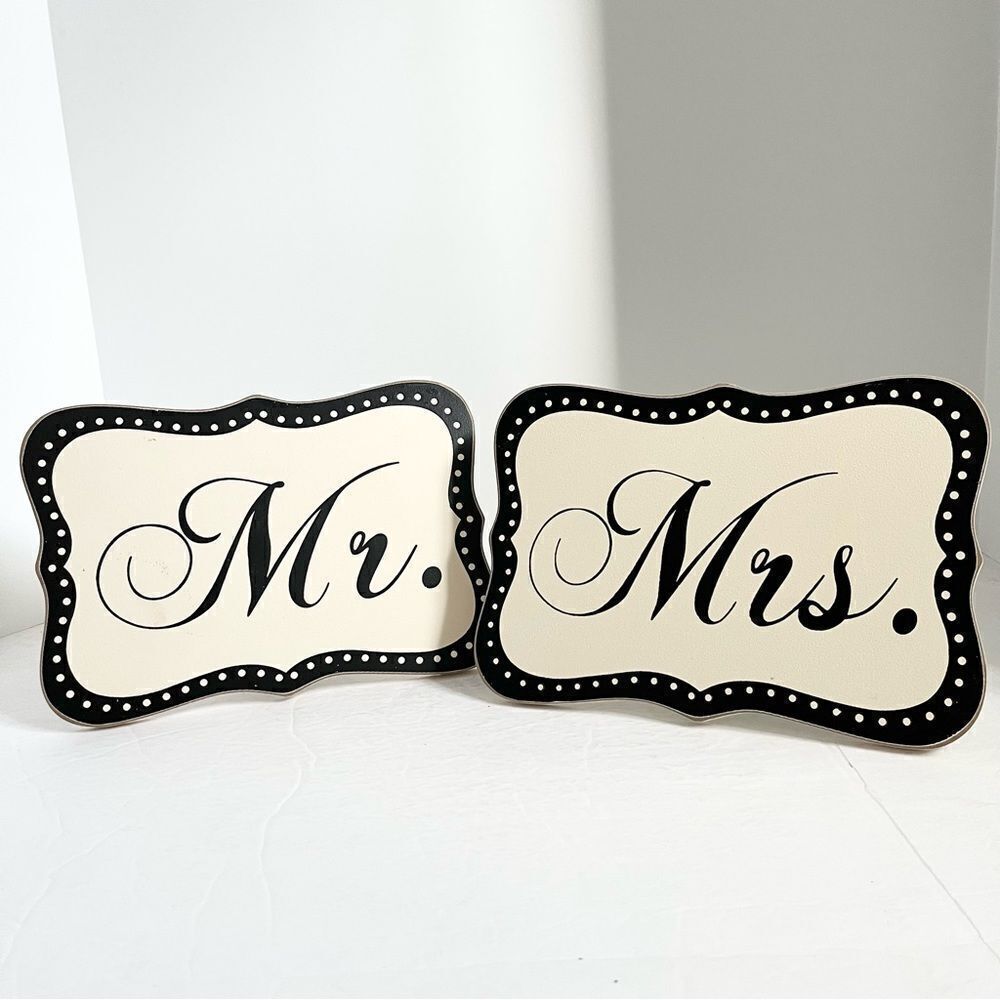 Bride and Groom Mr. and Mrs. Table Signs